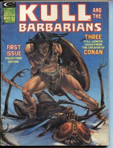 Kull and the Barbarians #1--1975--Marvel magazine--First issue