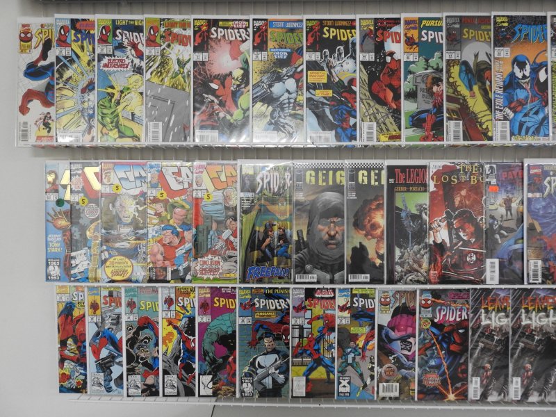 Huge Lot of 130+ Comics W/ Spiderman, X-Force, Cable! Avg. VF Condition!