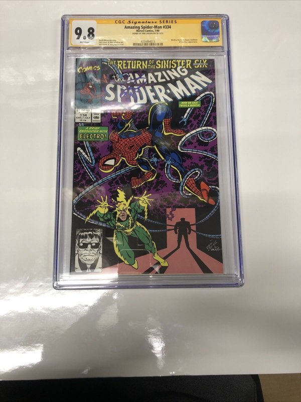 Amazing Spider-Man (1990) #334 (CGC 9.8 SS) Signed Erik Larsen • Marvel Comics