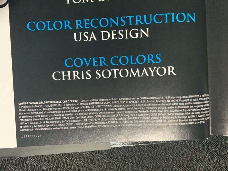 2009 CLOAK & DAGGER Child of Darkness HC/DJ VF+/FN+ 1st Marvel Comics