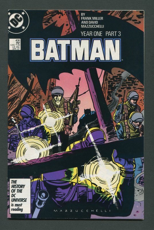 Batman #406 (1st Print) Year One / 9.0 VFN/NM  April 1987