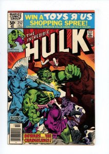 THE INCREDIBLE HULK #252  (1980) MARVEL COMICS NEWSTAND