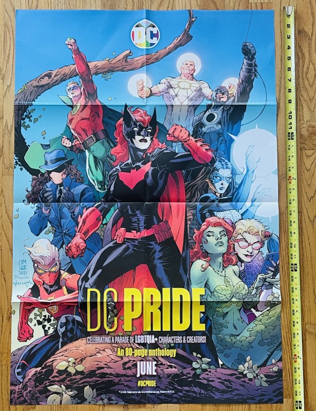 DC PRIDE LGBTQIA POSTER 24X36 JIM LEE COMICS POISON IVY BATWOMAN GREEN LANTERN 