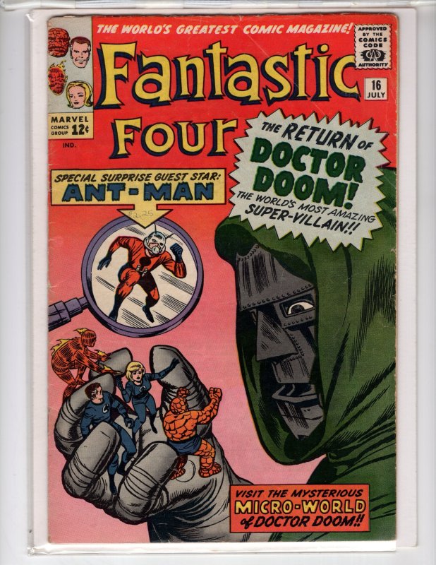 Fantastic Four #16 (1963) / Early Dr Doom Appearance / CR600-GA#1
