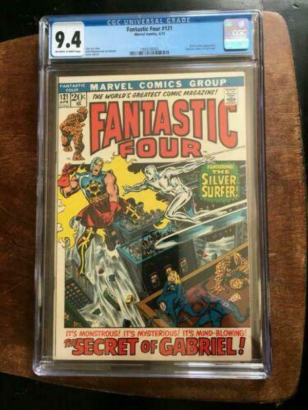 FANTASTIC FOUR #121 CGC 9.4 NM 2ND APP AIR WALKER - SILVER SURFER BRONZE AGE KEY