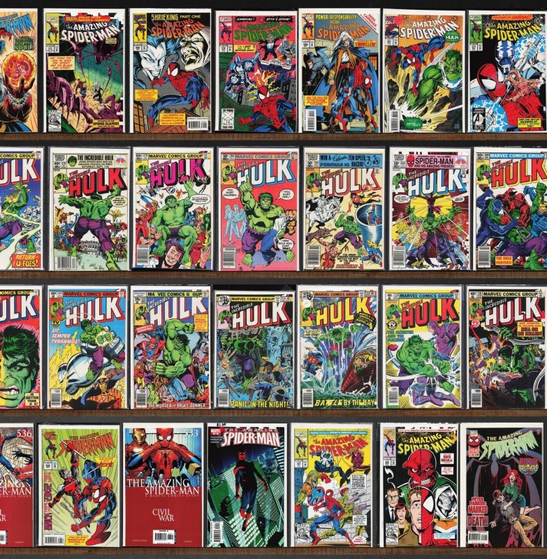 Huge Lot 140+ Comics with The Incredible Hulk, The Amazing Spider-Man & More!