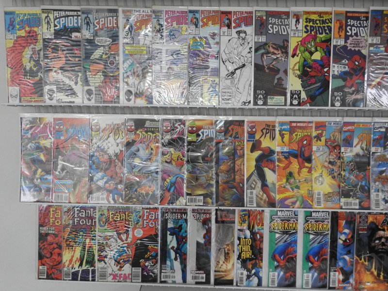 Huge Lot of 130+ Comics W/Spider-Man, Batman, Fantastic Four Avg VF Condition!