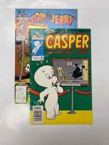 2 HARVEY comic book Tom & Jerry #2 Casper #7 102 KM9