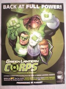 GREEN LANTERN RECHARGE Promo poster, 17x22, Unused, more Promos in store