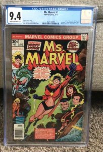 Ms. Marvel #1, 1st Carol Danvers as Ms. Marvel, C/OW, CGC 9.4