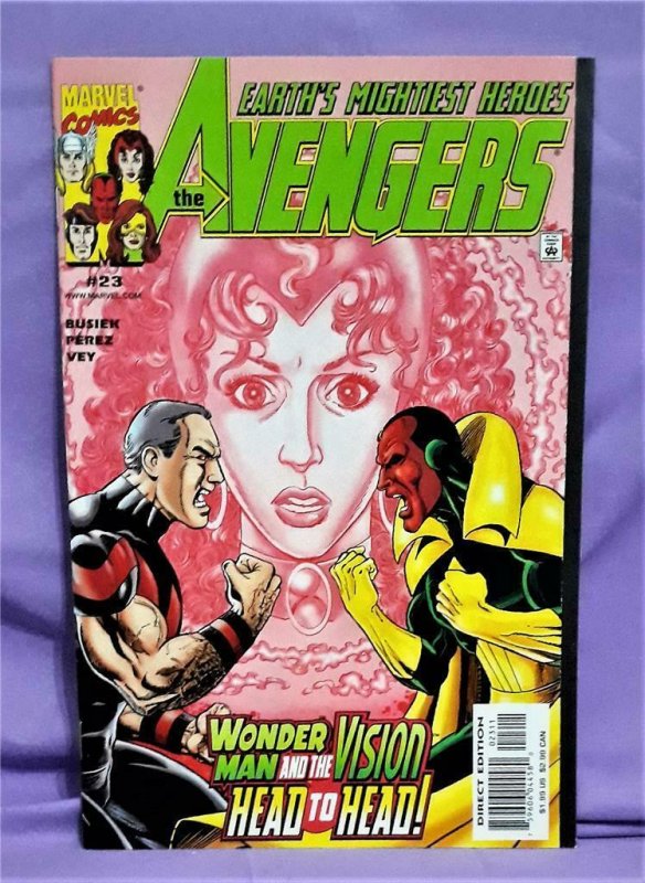Kurt Busiek AVENGERS #23 George Perez Wonder Man v Vision (Marvel, 1999)! 