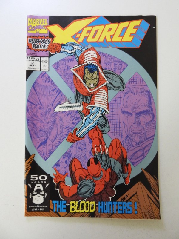 X-Force #2 2nd appearance of Deadpool VF+ condition