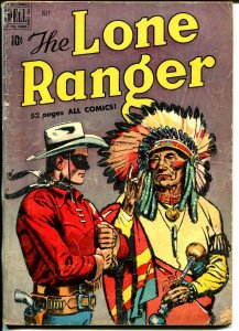 Lone Ranger #25 1950-Dell-Tonto Silver-early red shirt issue-VG-