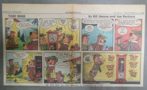 Yogi Bear Sunday Page by Hanna-Barbera from 9/23/1962 Third Page Size!
