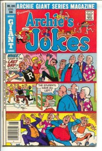 Archie Giant Series #495 1980-Archie's Jokes-Betty and Veronica-FN