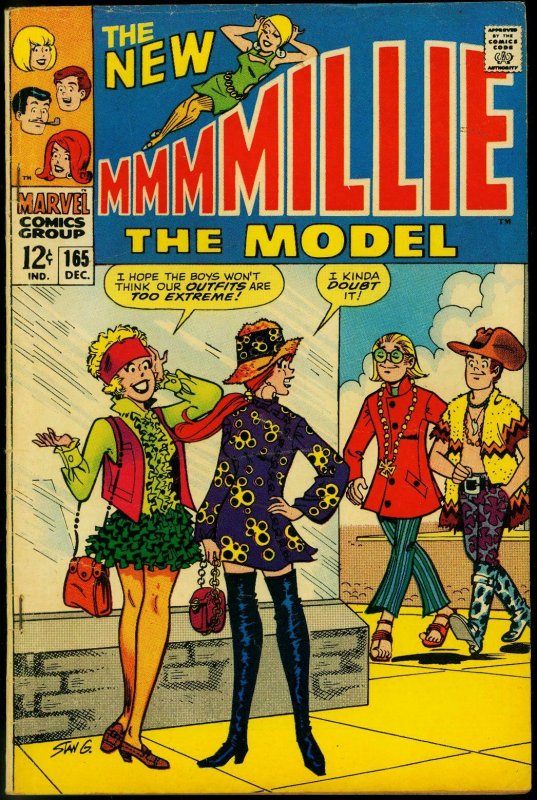 Millie the Model #165 1968- Stan Goldberg art- Psychedelic Fashions VG/F