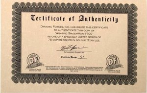 THE AMAZING SPIDER-MAN #700 GARCIN VARIANT SIGNED IN GOLD BY STAN LEE W/COA