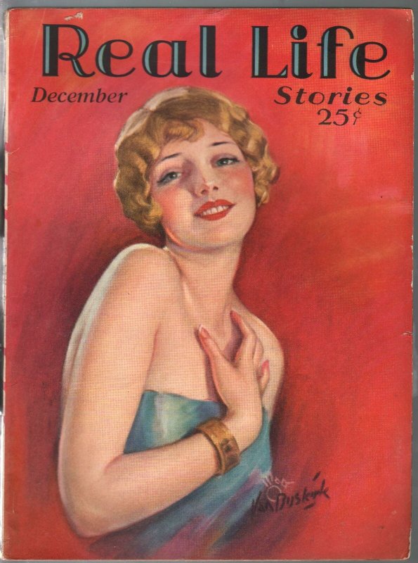 Real Life Stories 12/1927-pin-up girl cover-pulp fiction-FN- 