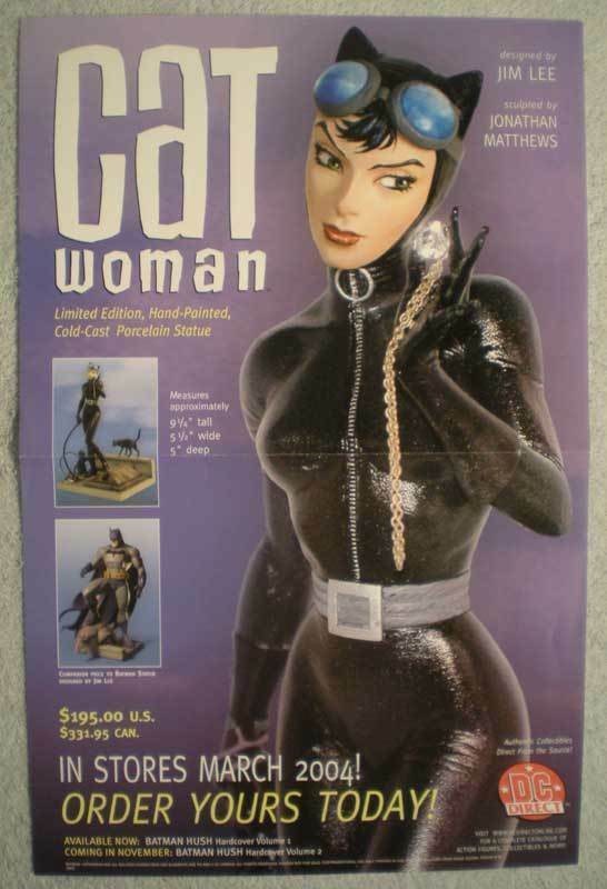 CATWOMAN STATUE Promo poster, 11x17, 2004, Unused, more Promos in store