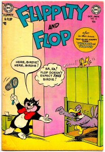 FLIPPITY & FLOP #12 (Oct1953) 5.0 VG/FN  Cat-Dog-Canary Funny Animals from DC!