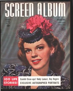 MAG: Screen Album #27 1944-Judy Garland photo cover-Hedy Lamar-Roy Rogers-Bet...