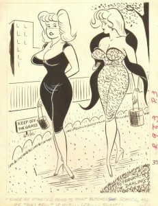 Two Sexy Blonds - Humorama 1962 art by Frank Darling