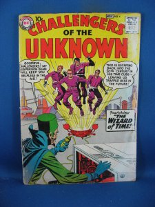 CHALLENGERS OF THE UNKNOWN 4 VG- KIRBY 1958