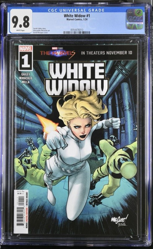 White Widow #1 CGC 9.8 David Marquez Cover A Marvel 2023 White Pages Just Graded