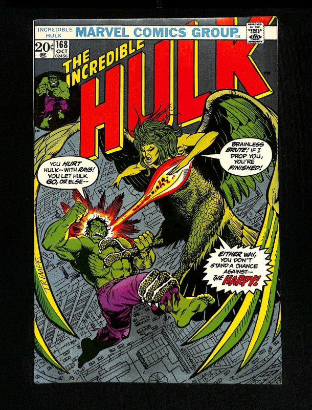 Incredible Hulk (1962) #168 1st Harpy!