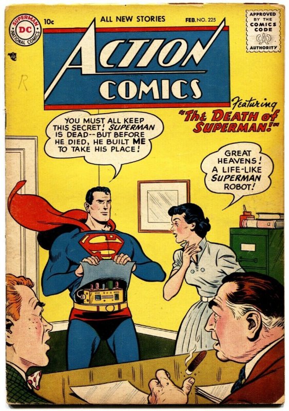 ACTION COMICS #225 1957-SUPERMAN-CONGO BILL-DEATH OF SUPERMAN 