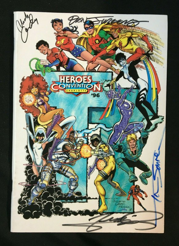 CONVENTION PROGRAM 96 SIGNED BY ROSS, PEREZ, TOM SMITH, CARDY, JURGENS, GARNEY