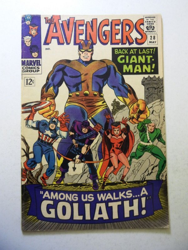 The Avengers #28 (1966) VG/FN Condition 1/4 spine split