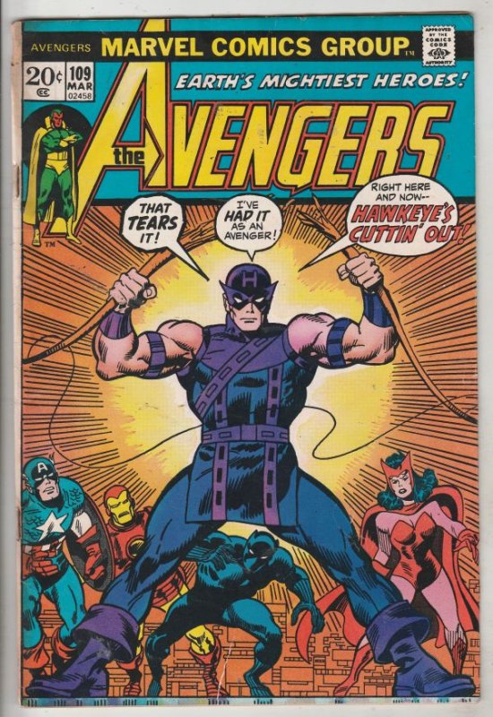 Avengers, The #109 (Mar-73) FN Mid-Grade Avengers