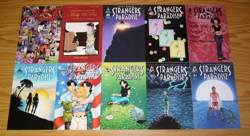 Strangers in Paradise #1-90 VF/NM complete series + sourcebook + lyrics & poems