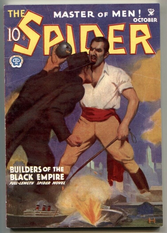 The Spider 10/1934 - Builders Of The Black Empire - pulp reprint 2005