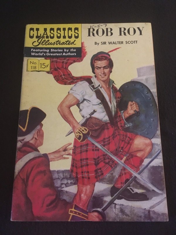 CLASSICS ILLUSTRATED #118: ROB ROY HRN 119 VG Condition