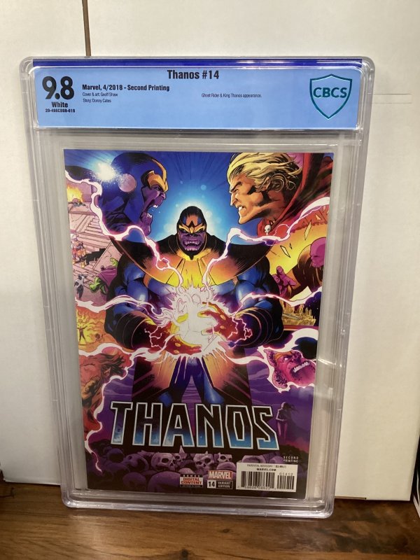 Thanos #14 Second Print Cover (2018) CBCS 9.8