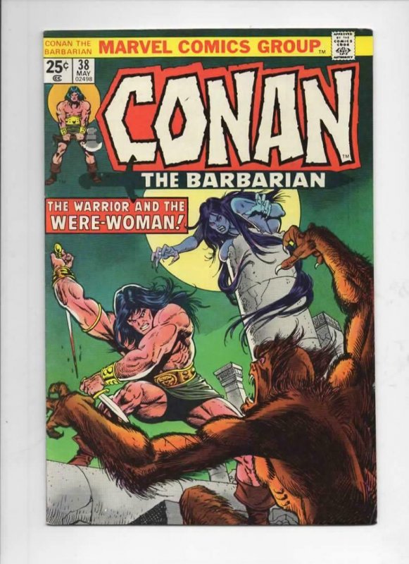 CONAN the BARBARIAN #38 VF/NM, Buscema, Were-Woman, Howard, 1970 1974