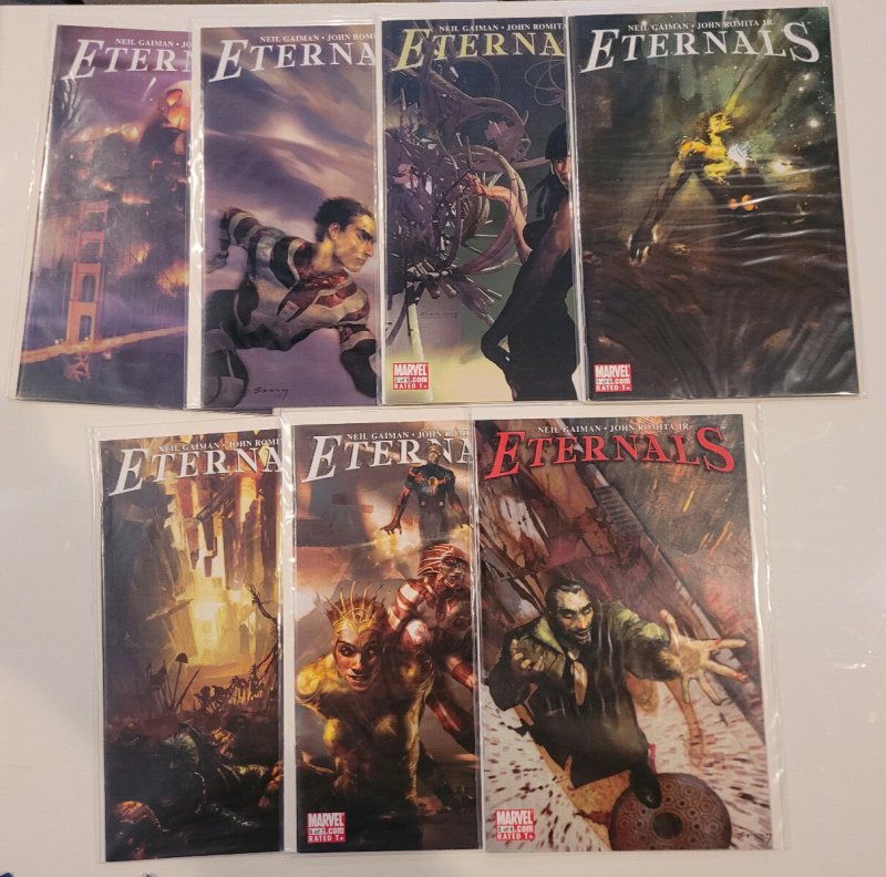 Eternals #1-7 Marvel Comics 2006-07 Neil Gaiman & John Romita Jr ALL  NM