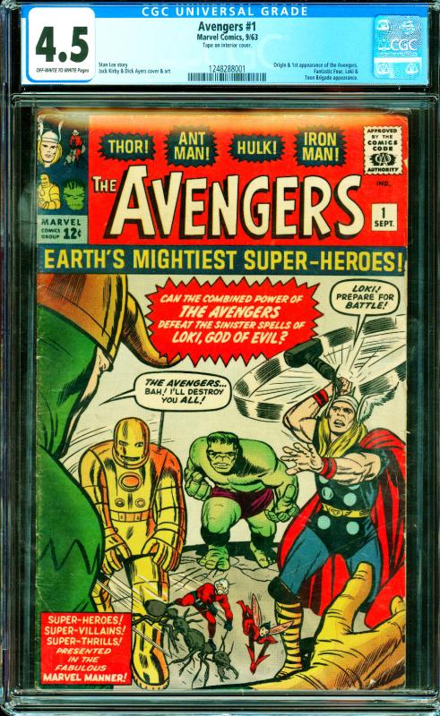 Avengers #1 CGC Graded 4.5 Origin & 1st Appearance of the Avengers