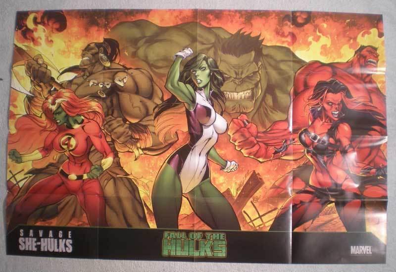 FALL OF THE HULKS Promo Poster, 36x24, 2010, Unused, more Promos in store