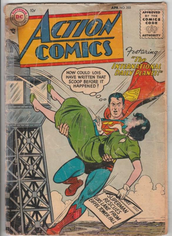 Action Comics #203 (Apr-55) FR/GD Low-Grade Superman