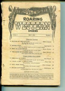 ROARING WESTERN STORIES #1 05/1953-KEY PUBS-1ST ISSUE-COVERLESS-fr