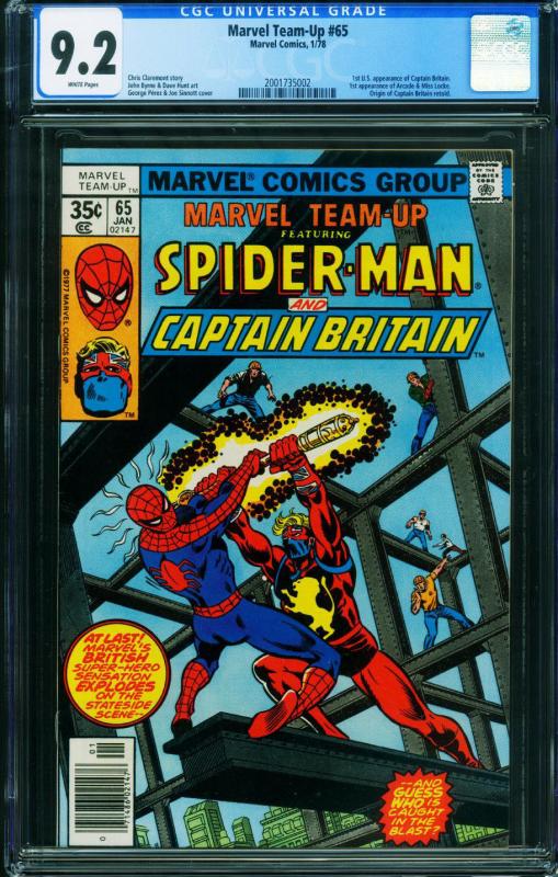 Marvel Team-up #65 CGC 9.2 1st Captain Britain In U.S, 1977 2001735002