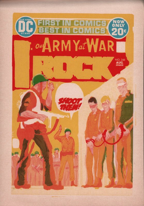 Our Army At War #248 Cover Color Proof & Separations - With Joe Kubert Notes