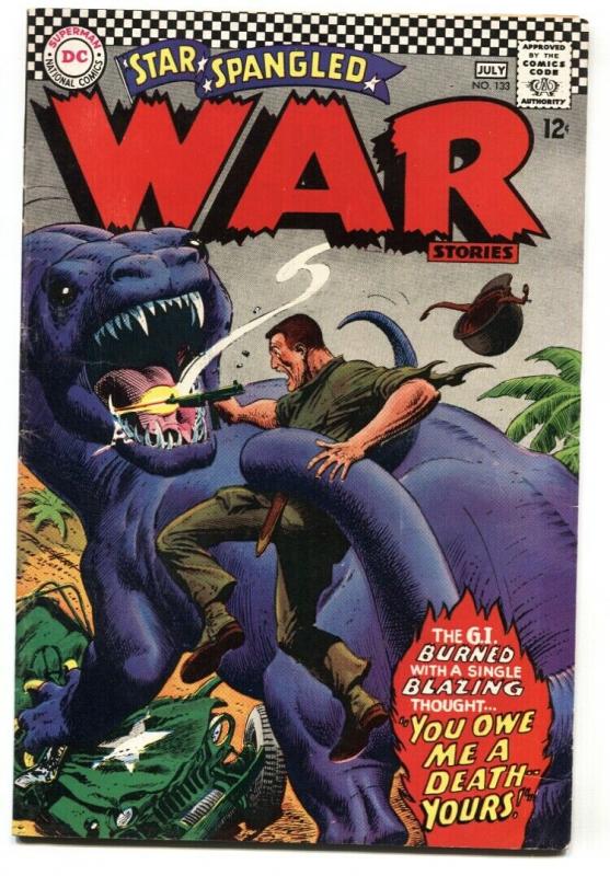 STAR SPANGLED WAR STORIES-#133-DINOSAUR cover DC- FN