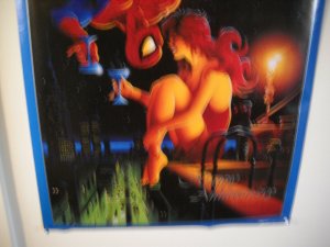 1992 SPIDER-MAN & MARY JANE WATSON HAPPY ANIVERSARY POSTER VF/NM