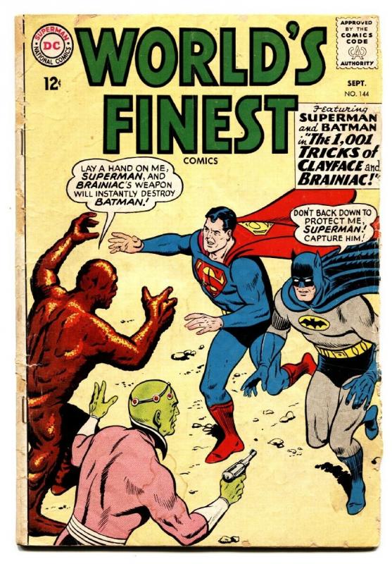 WORLDS FINEST #144 comic book 1964-DC COMICS-BATMAN-SUPERMAN-ROBIN