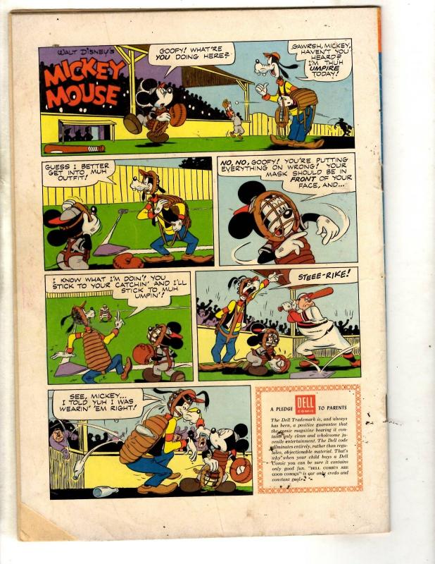 Walt Disney's Mickey Mouse # 42 FN Dell Silver Age Comic Book Pluto Donald JL2