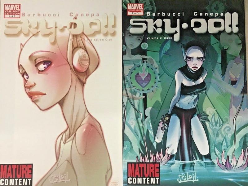 SKY-DOLL#1-3 VF/NM LOT 2008 (4 BOOKS) FIRST PRINTS MARVEL COMICS